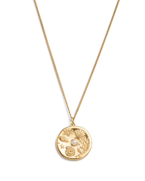 Antique Silver Coin Necklace in 18k Yellow Gold with 15'' Rubber Cord -  Jewels in Time